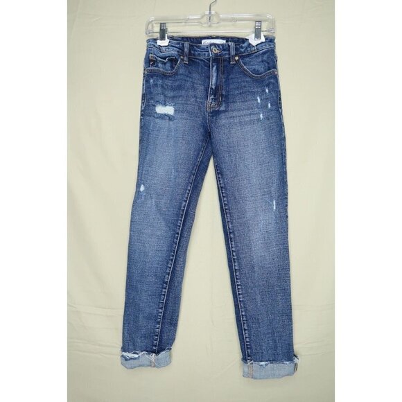 KanCan Maurices High Rise Boyfriend Jeans Womens Size 25 Stretch Distressed - Picture 1 of 9